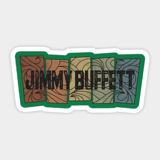 Jimmy Buffett Retro Pattern Sticker